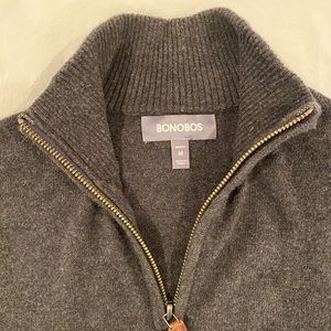 Bonobos quarter zip sweater - gray